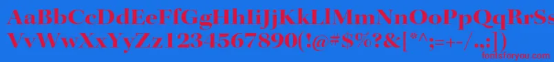 KeplerstdBoldextdisp Font – Red Fonts on Blue Background