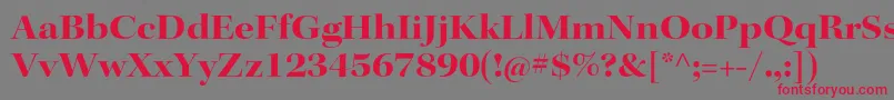 KeplerstdBoldextdisp Font – Red Fonts on Gray Background