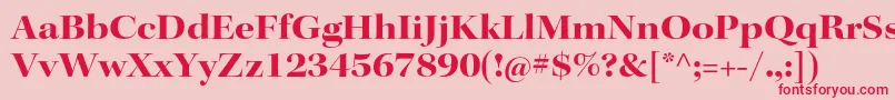 KeplerstdBoldextdisp Font – Red Fonts on Pink Background