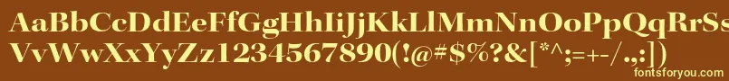 KeplerstdBoldextdisp Font – Yellow Fonts on Brown Background