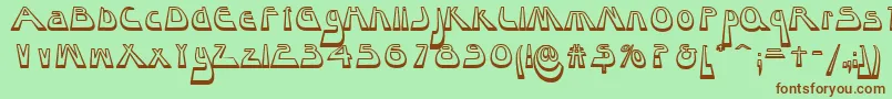 Шрифт Layaway – коричневые шрифты на зелёном фоне