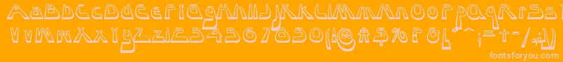 Шрифт Layaway – розовые шрифты на оранжевом фоне
