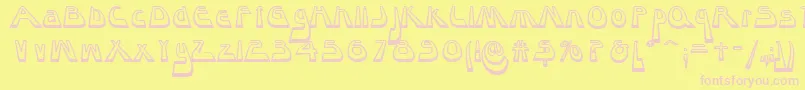 Layaway Font – Pink Fonts on Yellow Background