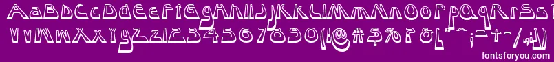 フォントLayaway – 紫の背景に白い文字