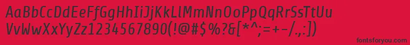 fuente ShareItalic – Fuentes Negras Sobre Fondo Rojo
