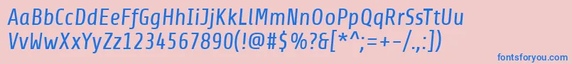 ShareItalic Font – Blue Fonts on Pink Background