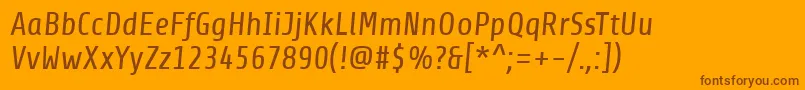 ShareItalic Font – Brown Fonts on Orange Background