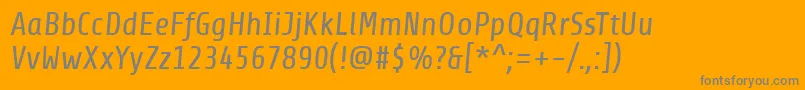 fuente ShareItalic – Fuentes Grises Sobre Fondo Naranja
