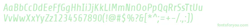 ShareItalic Font – Green Fonts on White Background