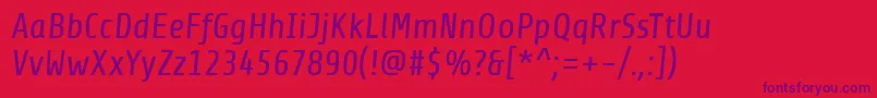 ShareItalic Font – Purple Fonts on Red Background