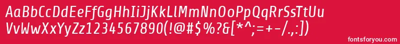 Шрифт ShareItalic – белые шрифты на красном фоне