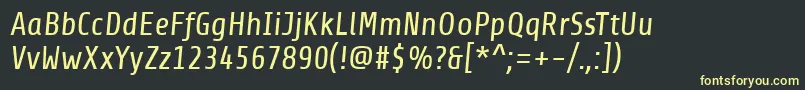 fuente ShareItalic – Fuentes Amarillas Sobre Fondo Negro