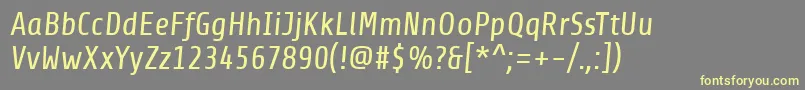 Шрифт ShareItalic – жёлтые шрифты на сером фоне