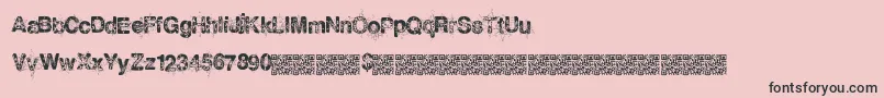 Snowflakes Font – Black Fonts on Pink Background