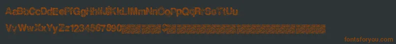 Snowflakes Font – Brown Fonts on Black Background