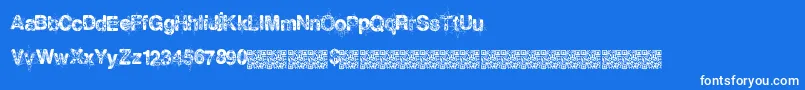 Snowflakes Font – White Fonts on Blue Background