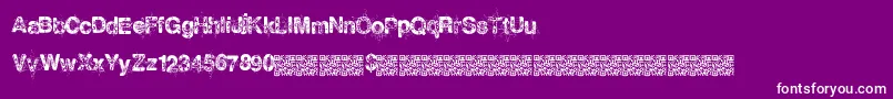 Snowflakes Font – White Fonts on Purple Background