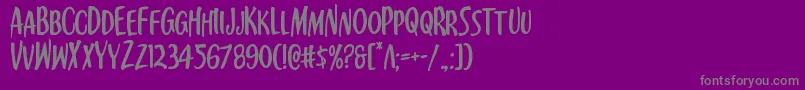 フォントKennebunkport – 紫の背景に灰色の文字