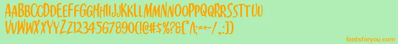 Kennebunkport Font – Orange Fonts on Green Background