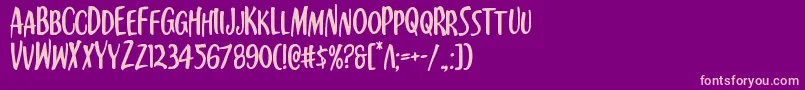 Kennebunkport Font – Pink Fonts on Purple Background