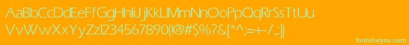 ErasNormal Font – Green Fonts on Orange Background