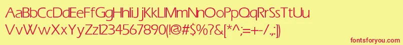 ErasNormal-Schriftart – Rote Schriften auf gelbem Hintergrund