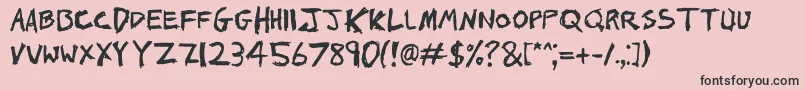 1000hurt Font – Black Fonts on Pink Background