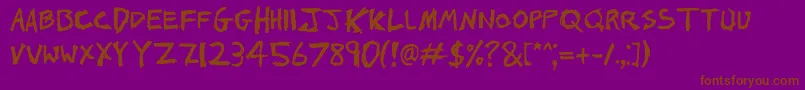 1000hurt Font – Brown Fonts on Purple Background
