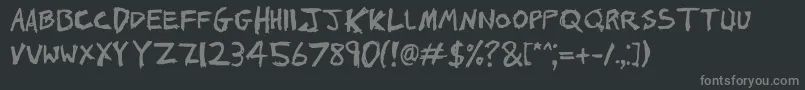 1000hurt Font – Gray Fonts on Black Background