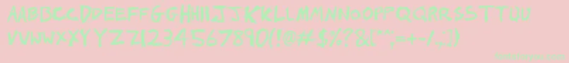 1000hurt Font – Green Fonts on Pink Background