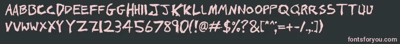 1000hurt Font – Pink Fonts on Black Background