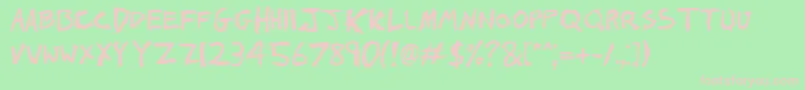 1000hurt Font – Pink Fonts on Green Background