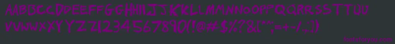 Шрифт 1000hurt – фиолетовые шрифты на чёрном фоне