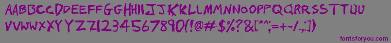 1000hurt Font – Purple Fonts on Gray Background