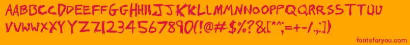 1000hurt Font – Red Fonts on Orange Background