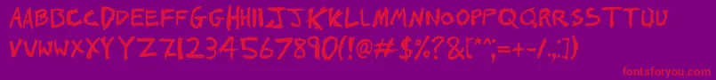 1000hurt Font – Red Fonts on Purple Background