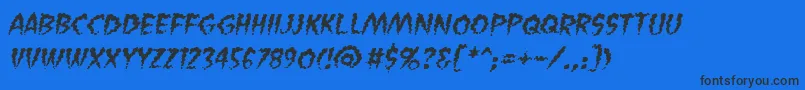 More about VaporizedbbItal Font VaporizedbbItal Font – Black Fonts on Blue Background