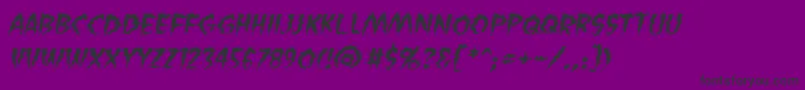 VaporizedbbItal Font – Black Fonts on Purple Background