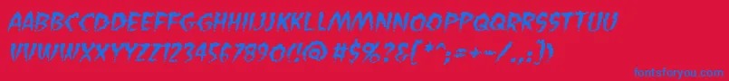 fuente VaporizedbbItal – Fuentes Azules Sobre Fondo Rojo