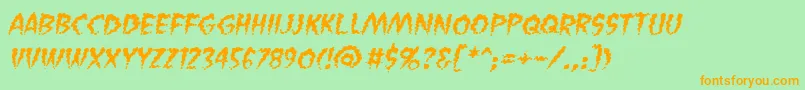 VaporizedbbItal Font – Orange Fonts on Green Background
