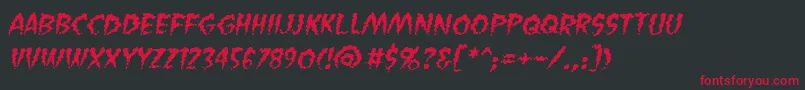 VaporizedbbItal Font – Red Fonts on Black Background