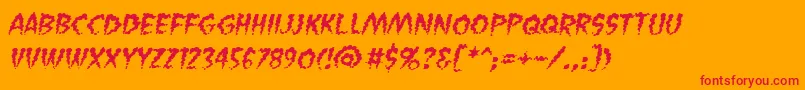 VaporizedbbItal Font – Red Fonts on Orange Background