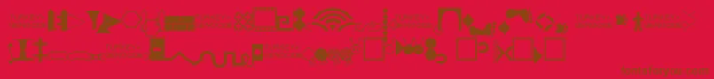 Borderpics Font – Brown Fonts on Red Background