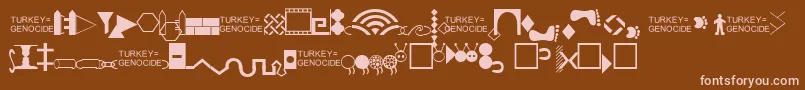 Borderpics Font – Pink Fonts on Brown Background