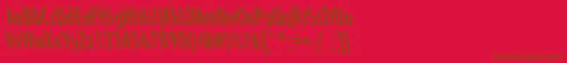 FuturistleftycondensedRegular Font – Brown Fonts on Red Background