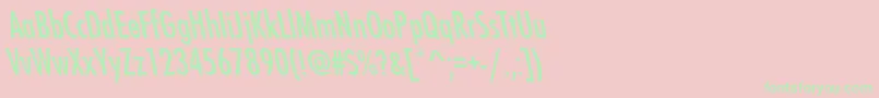 FuturistleftycondensedRegular Font – Green Fonts on Pink Background