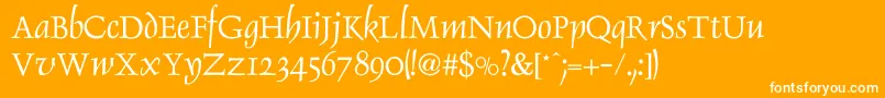 DauphinNormal Font – White Fonts on Orange Background