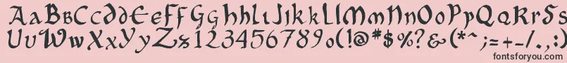 OncialePhf Font – Black Fonts on Pink Background