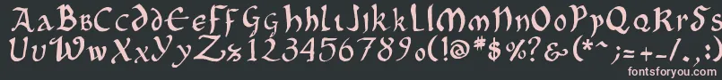 OncialePhf Font – Pink Fonts on Black Background