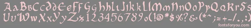OncialePhf Font – Pink Fonts on Gray Background